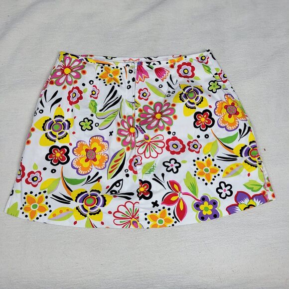 Bamboo Traders Skirt Womens Tropical Flowers Shorts Interior Cooling Mini y2k - Picture 3 of 9